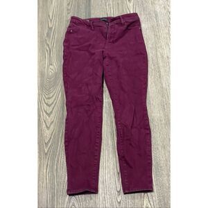 Talbots Womens Jegging Jeans High Rise Denim Cotton Blend Stretch Red Size 6P